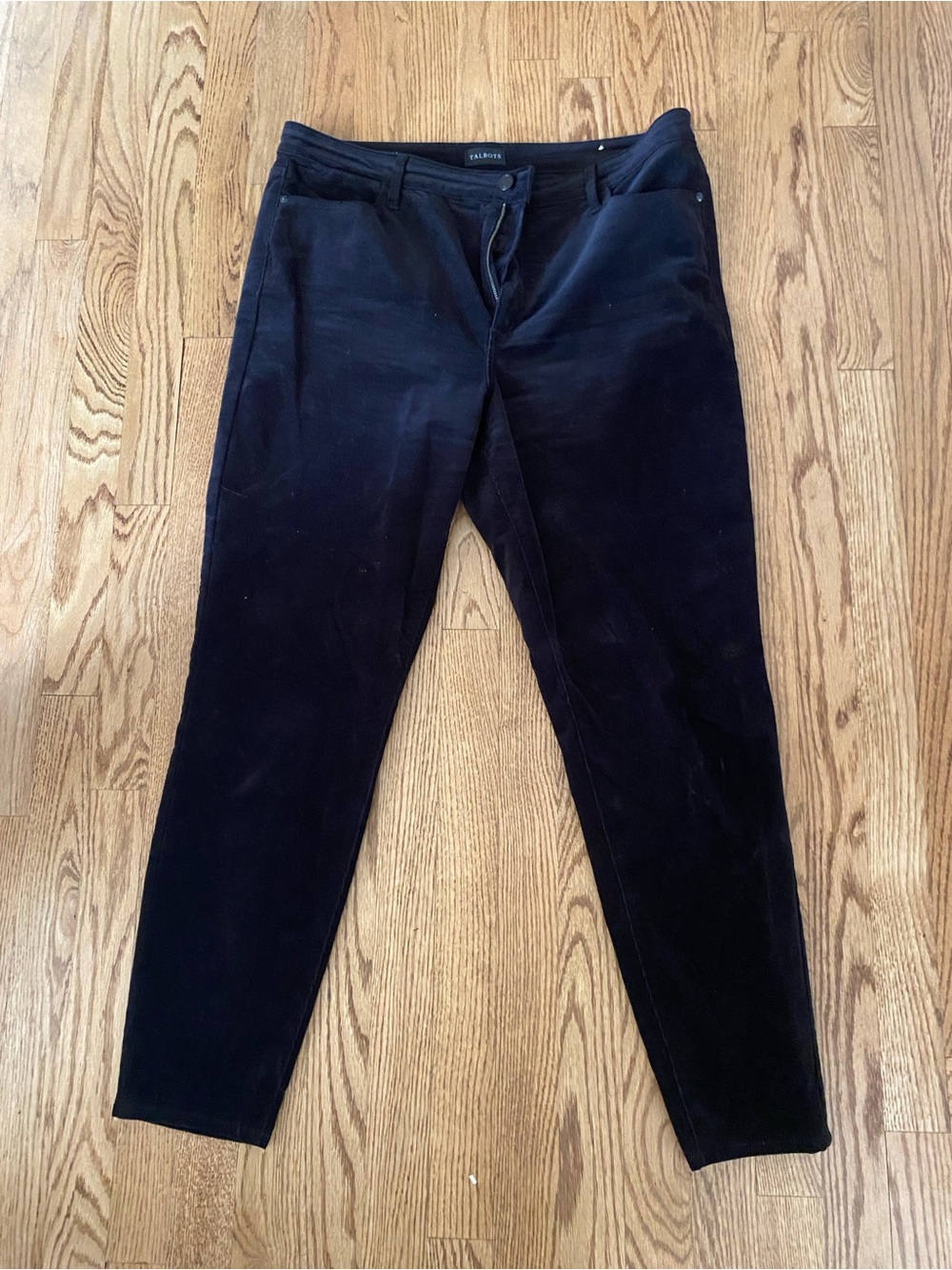 EUC SIZE 14 Talbots Women’s SKinny 14 Black Corduroy Pants